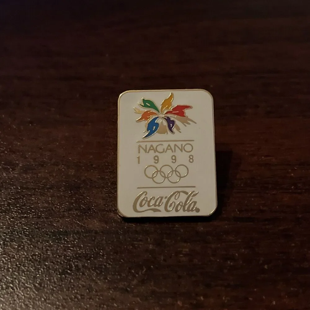Vintage Coca-Cola Coke 1998 Nagano Winter Olympics Lapel Hat Pin‎